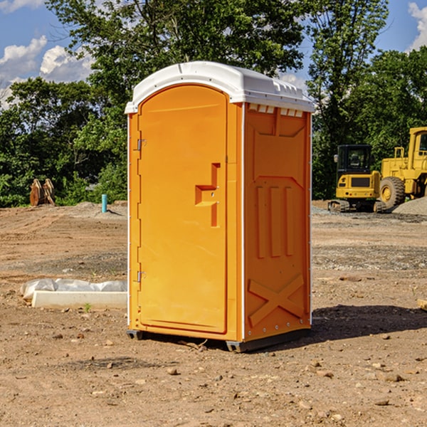 what is the expected delivery and pickup timeframe for the portable restrooms in Hubbard